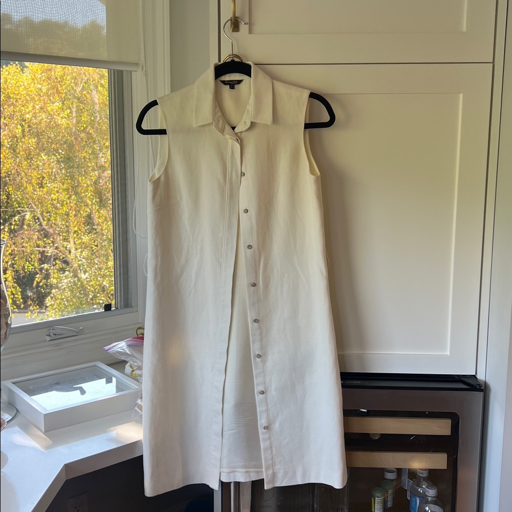 Massimo Dutti White Textured Fabric